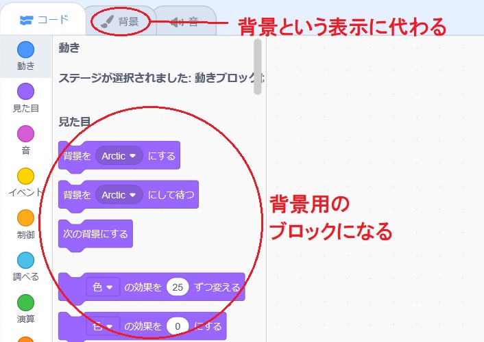 Scratchの背景の基本的な使い方の説明画像5