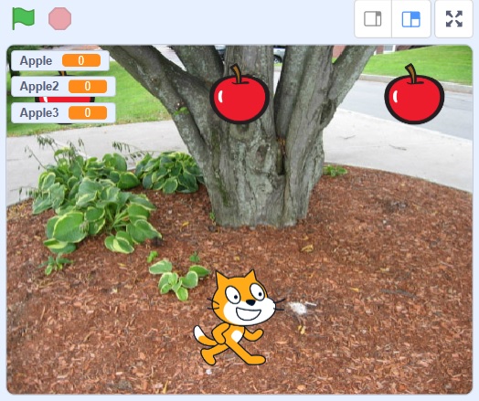 Scratch「りんご拾いゲーム」の作り方の説明画像13